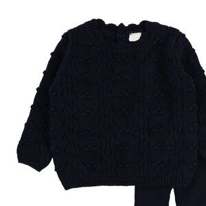 neutral gender blue knit sweater